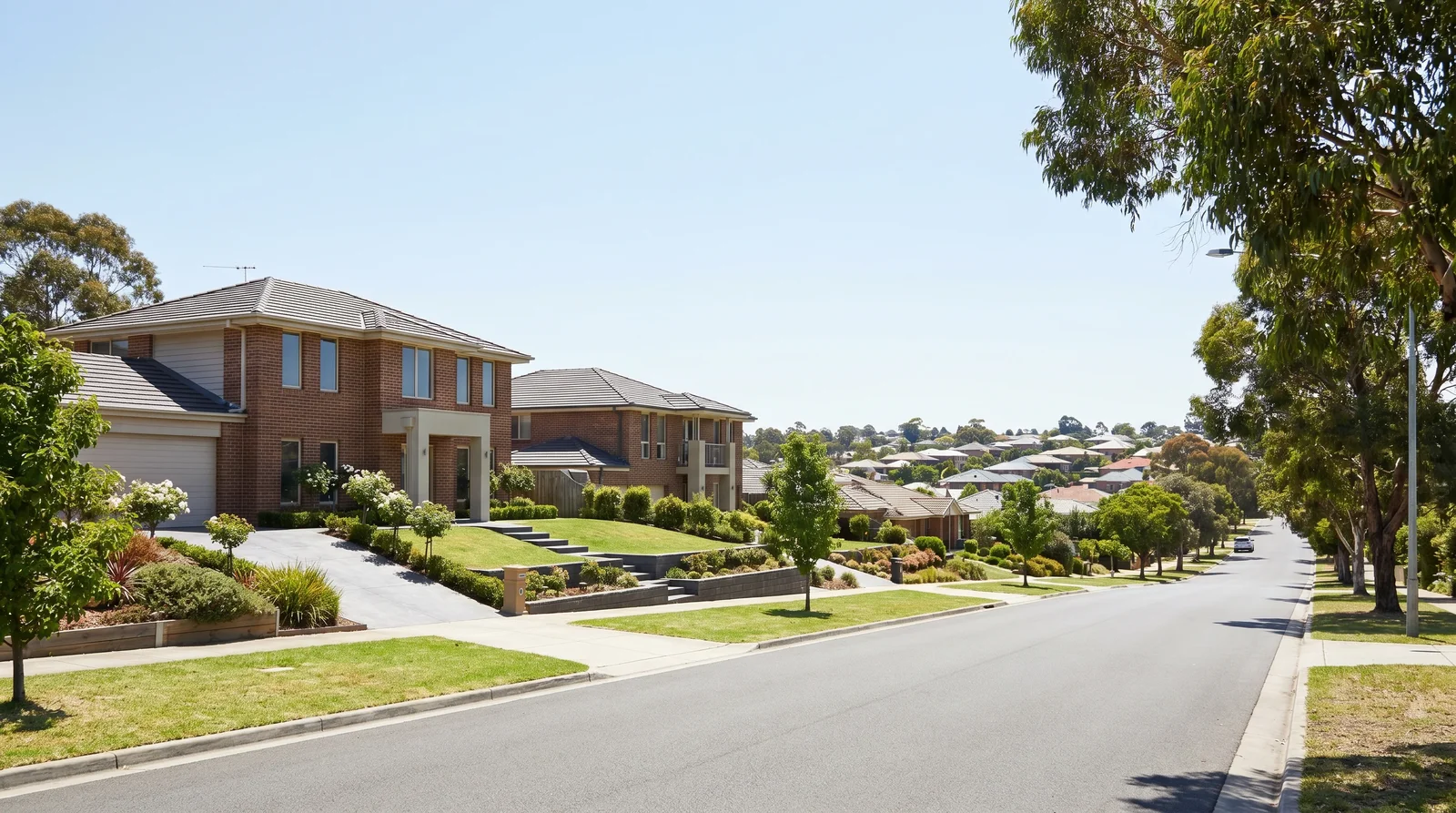 A street scene in Wheelers Hill, Melbourne south-east